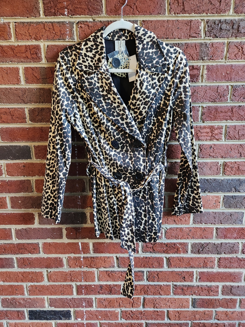 Heart Soul Leopard-Print Blazer in Black and Tan